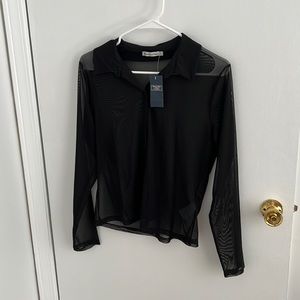 Abercrombie mesh button up
